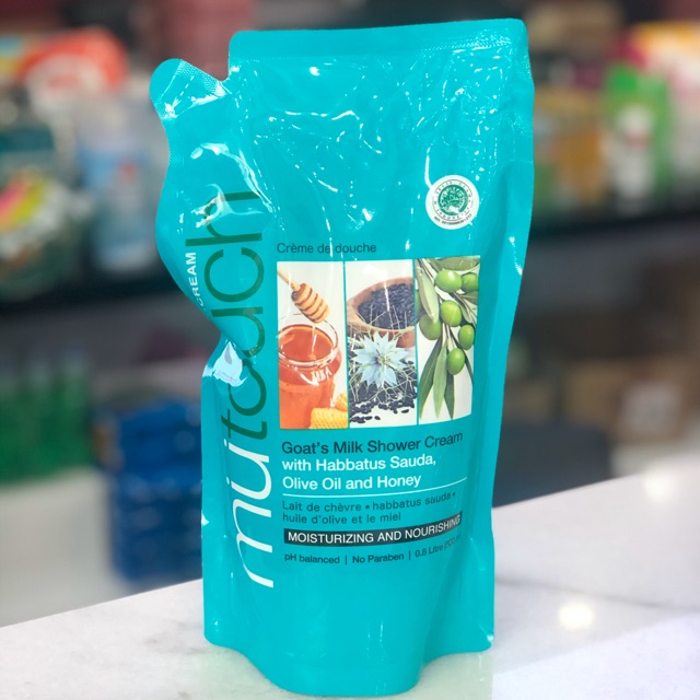 Jual MUTOUCH SHOWER CREAM 800ML REFILL HABBATUS SAUDA OLIVE HONEY ...