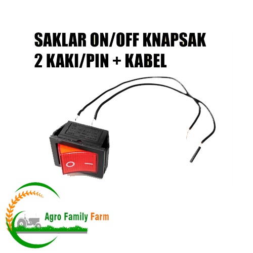 Jual SAKLAR SWITCH ON OFF KNAPSAK SPRAYER ELEKTRIK + KABEL 2 PIN KAKI ...