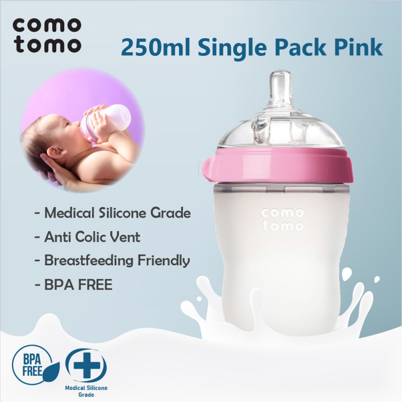 Jual Comotomo Botol Susu Bayi Pink Green 150ml 250ml Single Pack