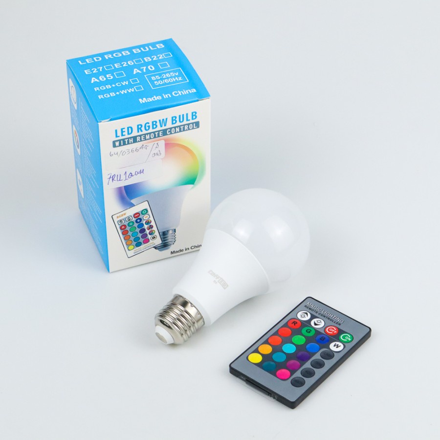 Jual Lampu Bohlam RGB dengan Remote Control E27 10 W | Shopee Indonesia
