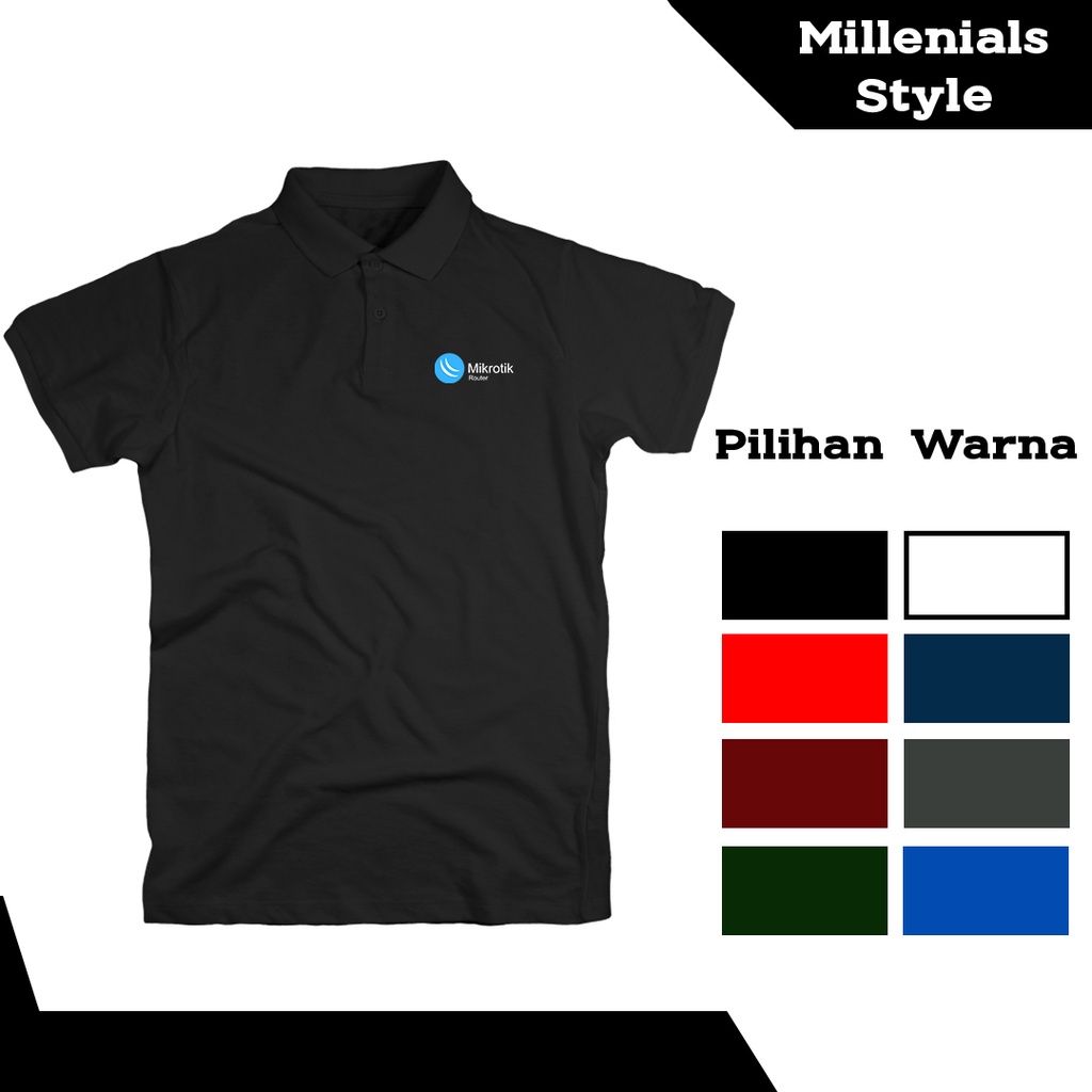 Jual Kaos Polo Pria Mikrotik Router Blue Logo Network Teknisi Jaringan ...