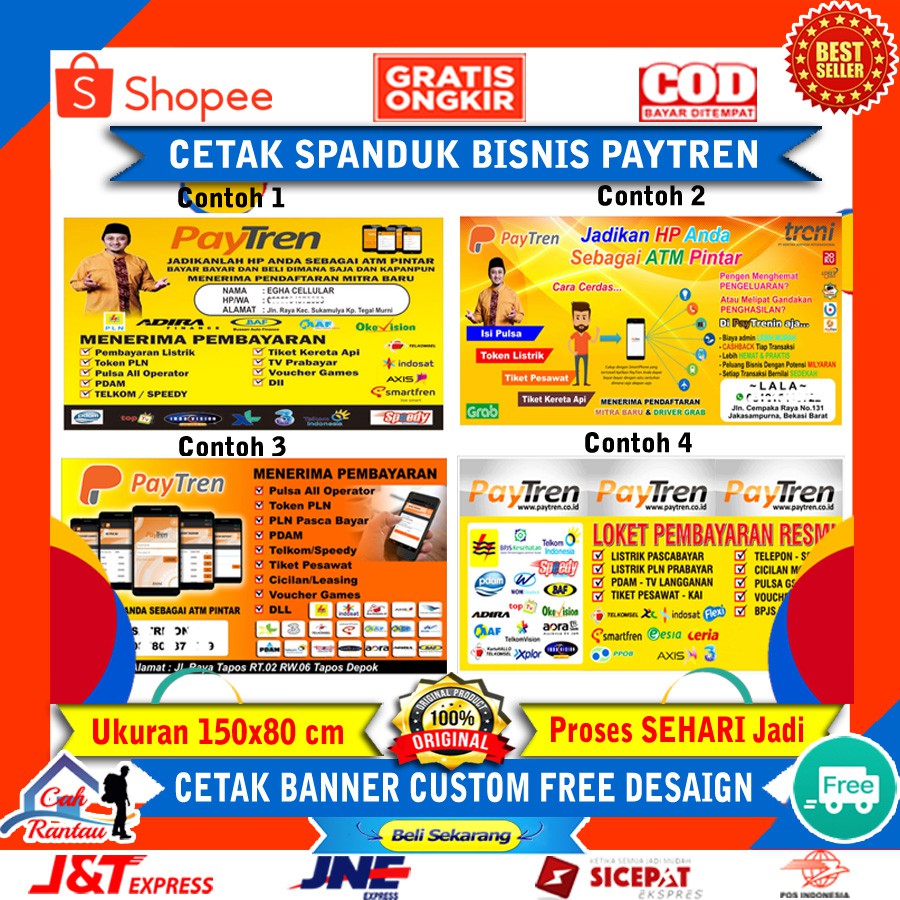 Jual Cetak Bahan Promosi Spanduk Banner Backdrop Baliho Bisnis Paytreni ...