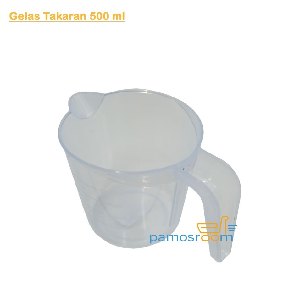 Jual Pamos Gelas Takar Gelas Ukur Plastik Takaran Air Bahan Foodgrade 500ml Shopee Indonesia 0701