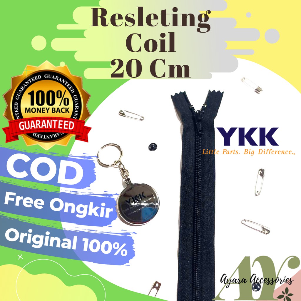 Jual Resleting Zipper Sleting Jaket Levis Ykk Coil Plastik Panjang