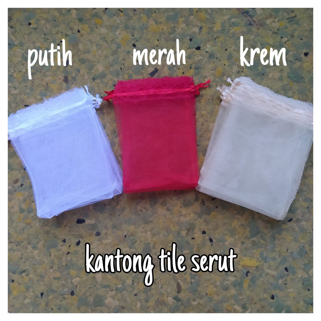 Jual kantong tile serut untuk parfum - kantong tile - ukuran 9x13 cm ...