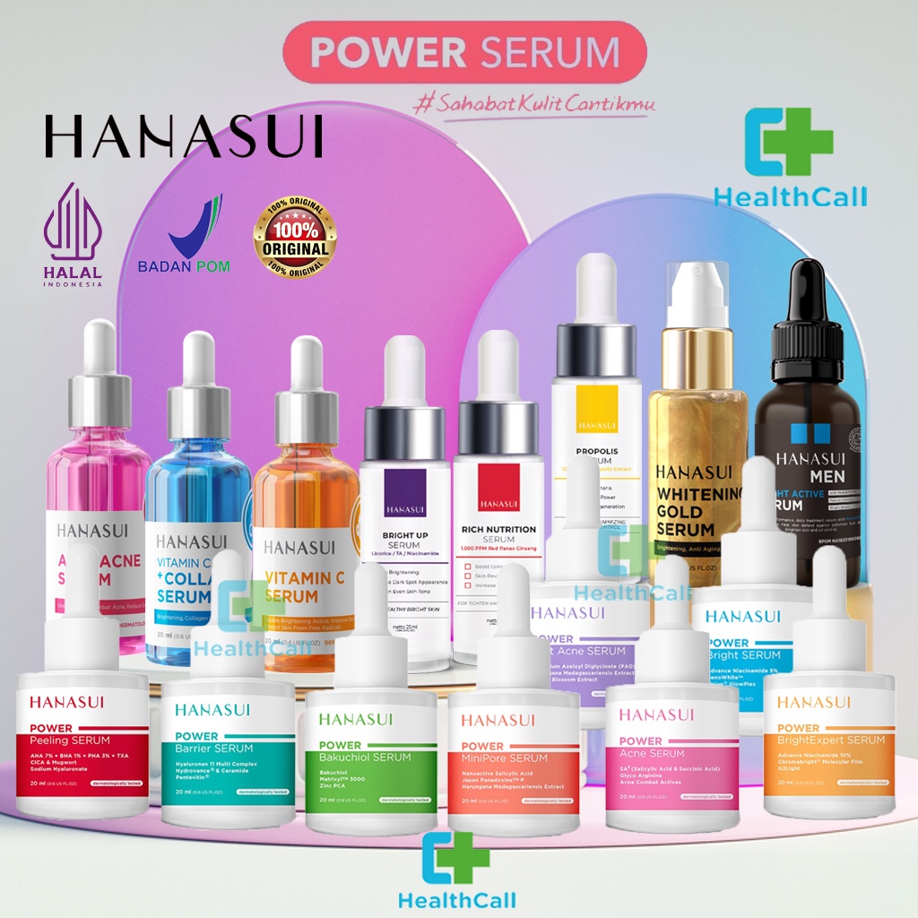 Jual Healthcall HANASUI Face Serum Whitening Gold | Vit C | Collagen ...