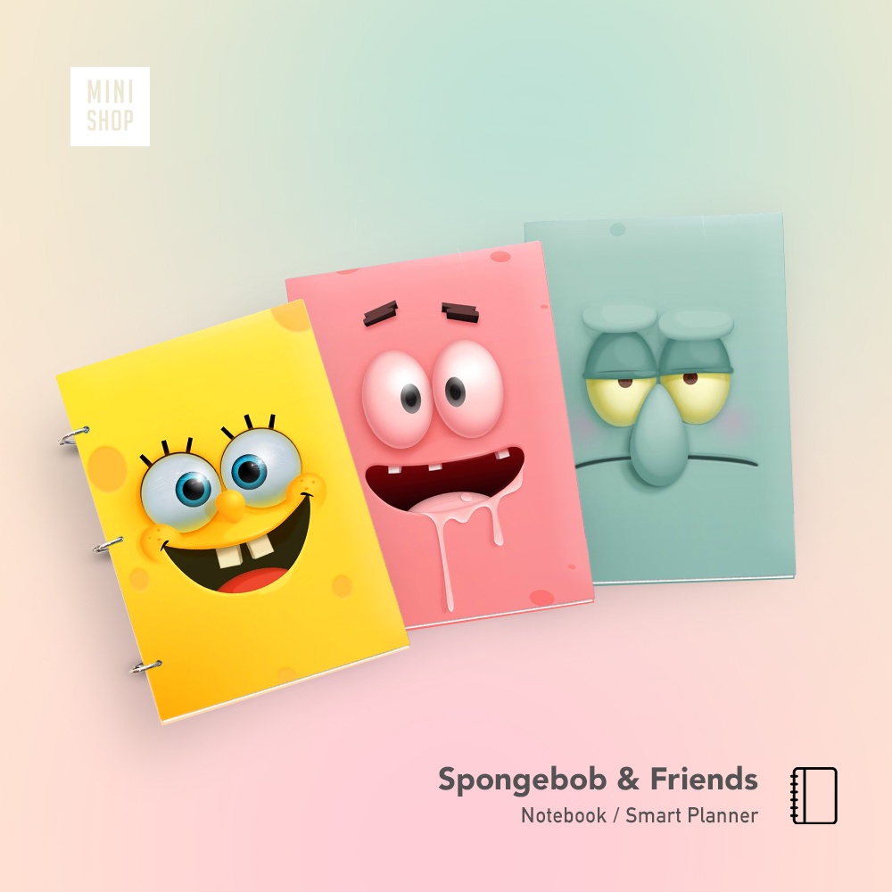 Jual A5 Spongebob series notebook / Smart Planner - buku diary / notes ...