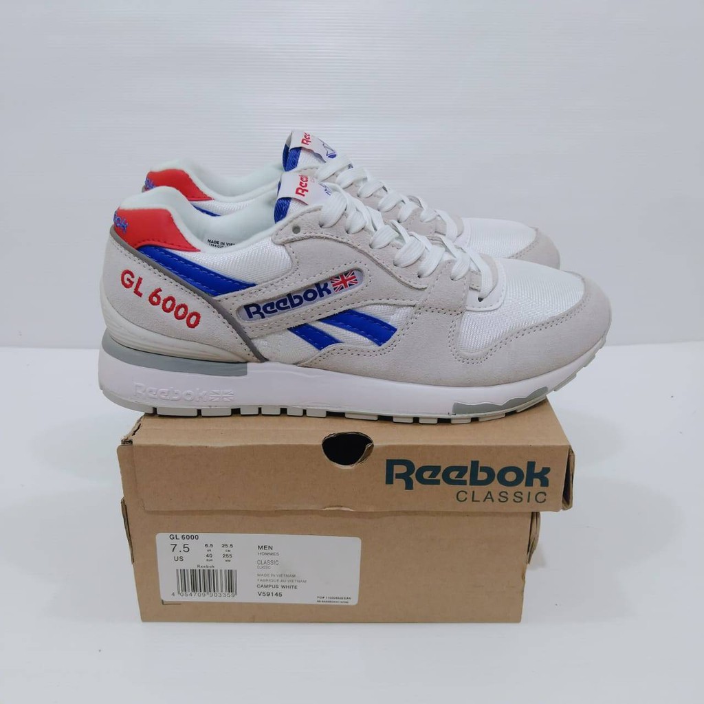 Sepatu REEBOK GL 6000 WHITE BNIB original 1 140 44