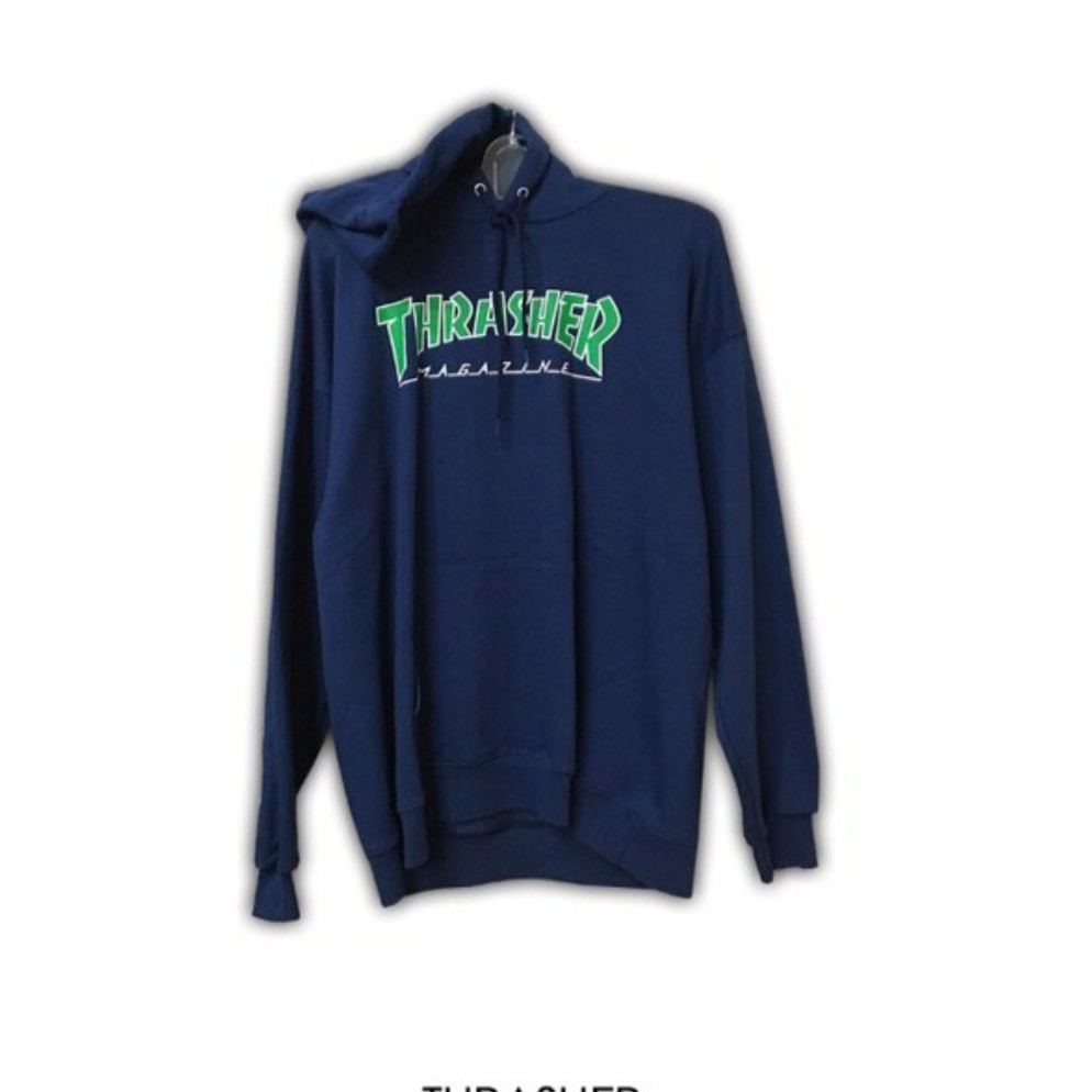 Thrasher outlined hoodie discount navy