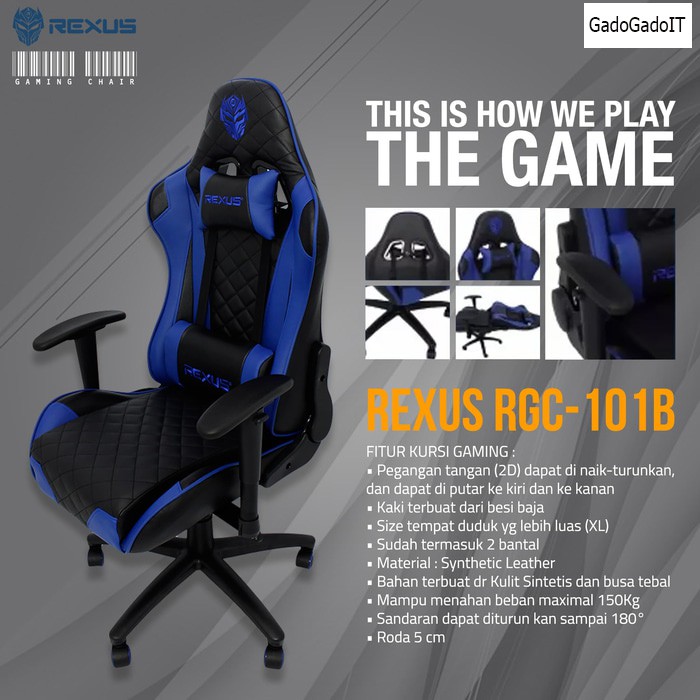 Jual Kursi Komputer Pc Gaming Chair Rexus Rgc Kursi Gaming Rexus