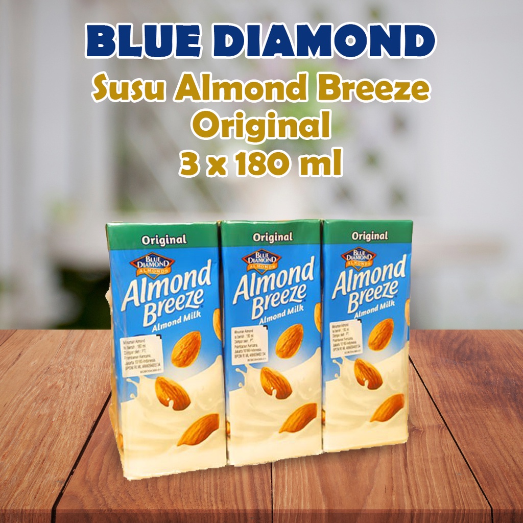 Jual BLUE DIAMOND Susu Almond Breeze Milk Rasa Original 180 Ml | Shopee ...