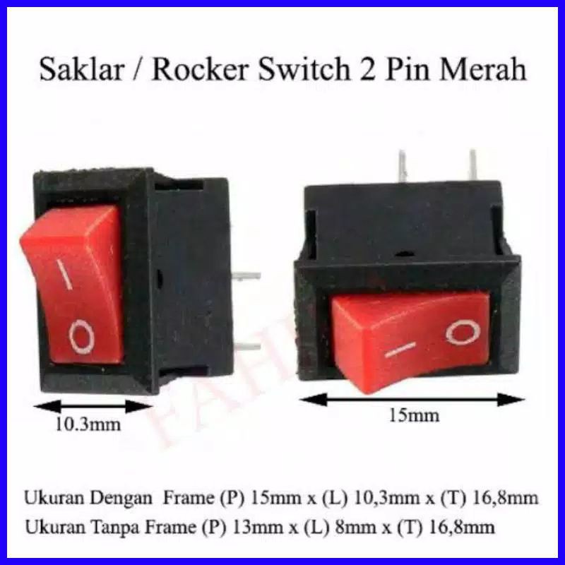 Jual Saklar on off, tombol on off merah kecil. 2 pin | Shopee Indonesia