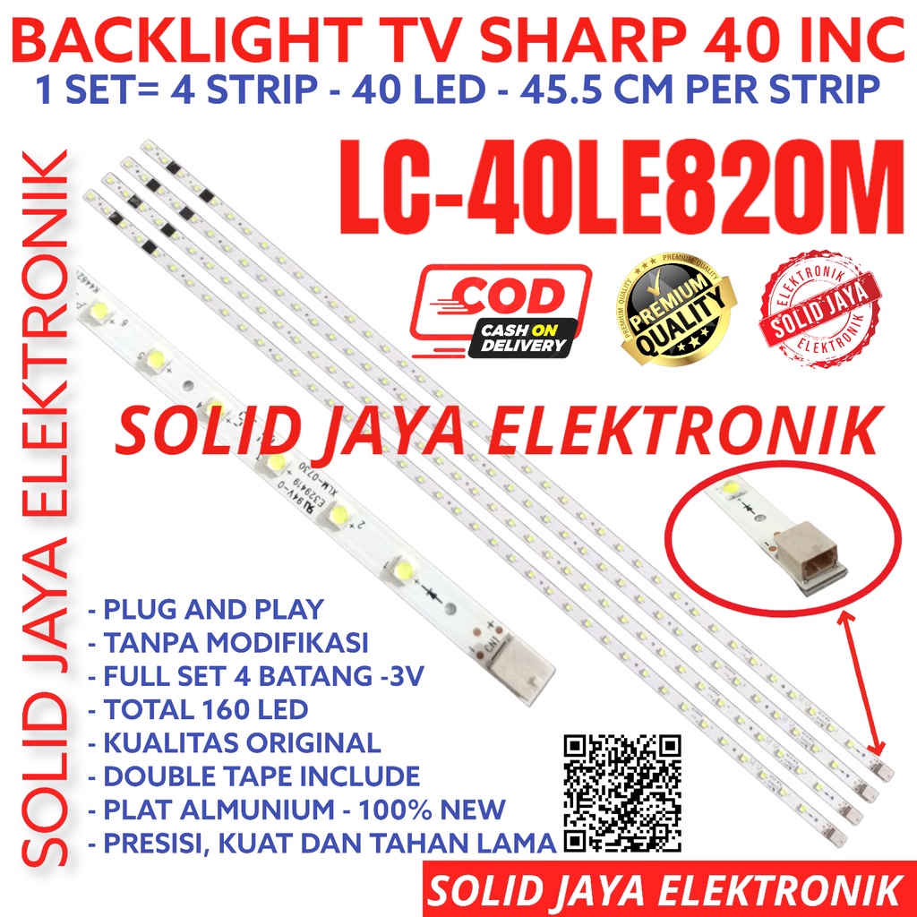 Jual BACKLIGHT TV LED SHARP 40 INC LC 40LE820 40LE820M LC40LE820 ...