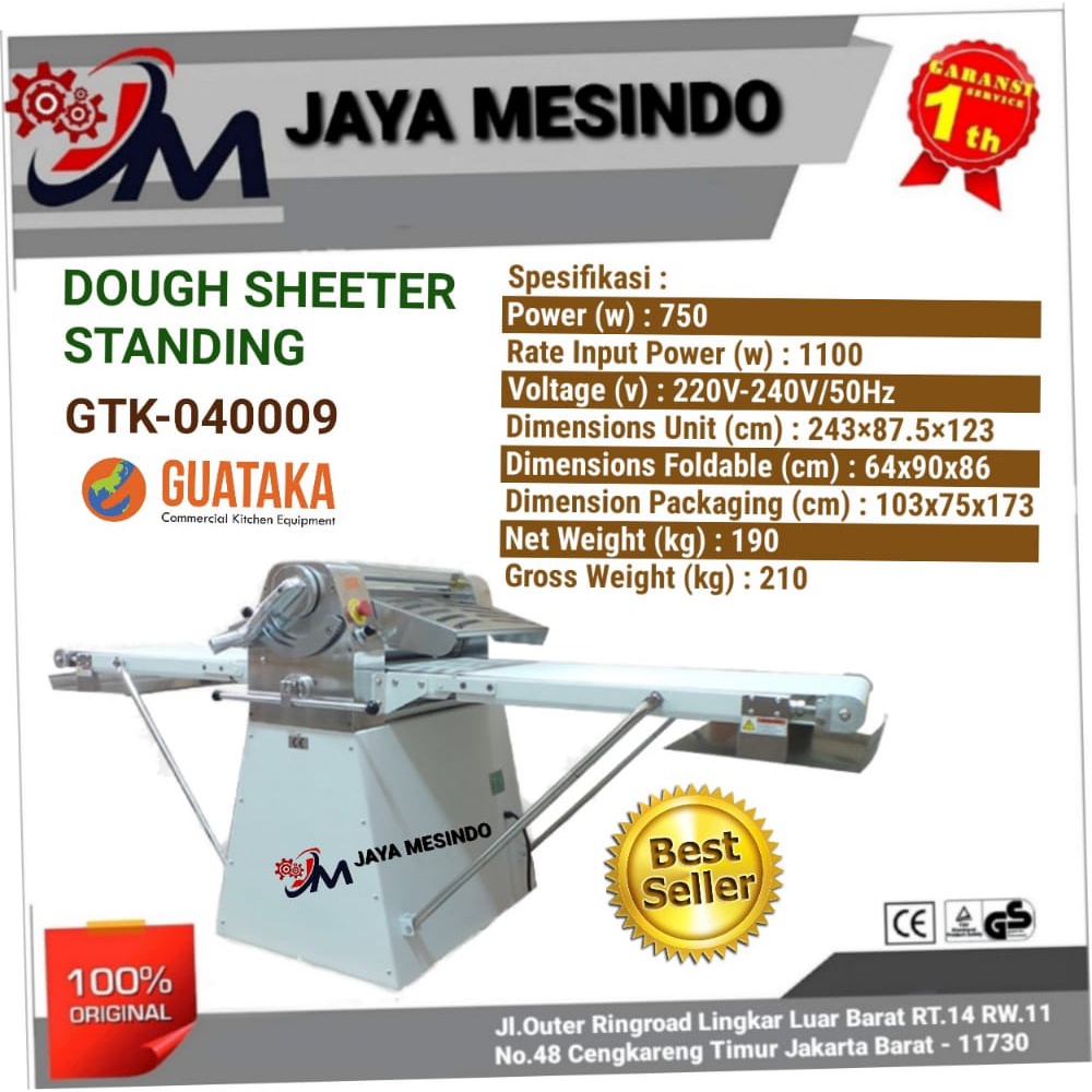 Jual Dough Sheeter Standing/Mesin Pembuat Roti GTK-040009 GUATAKA ...
