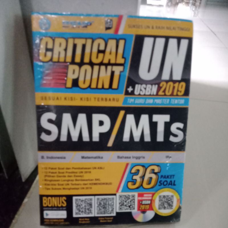 Jual CRITICAL POINT UN+USBN 2019 SMP/ MTS ASLI ORIGINAL | Shopee Indonesia