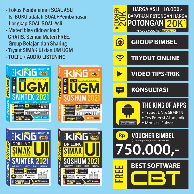 Jual Buku Pelajaran The King Drilling Um Simak Ui Um Ugm Soshum