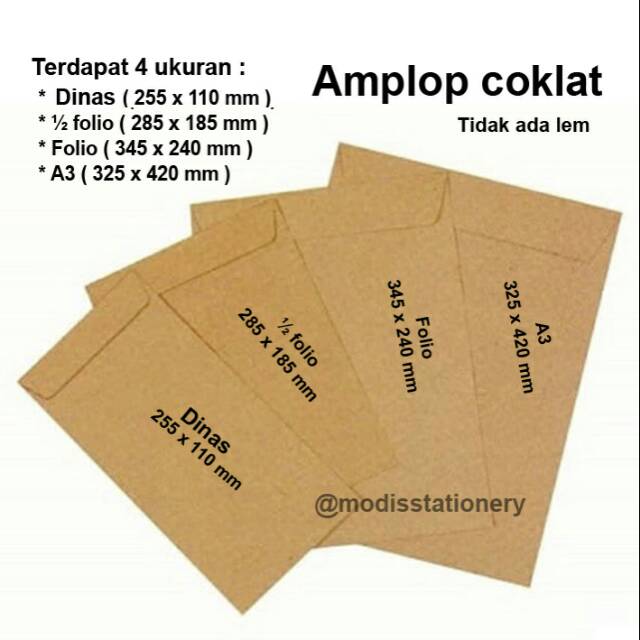 Jual Amplop Coklat Kabinet Folio A3 A4 Shopee Indonesia