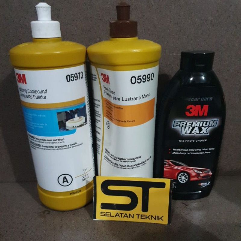 Jual 3m paket polishing rubbing compound, hand glaze and wax Shopee