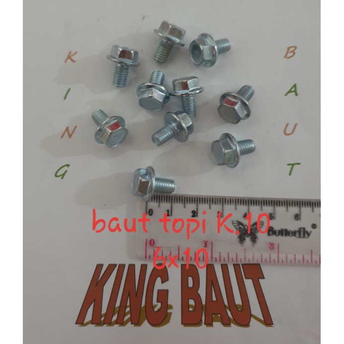 Jual Baut Topi X Putih Flange Bolt Shopee Indonesia