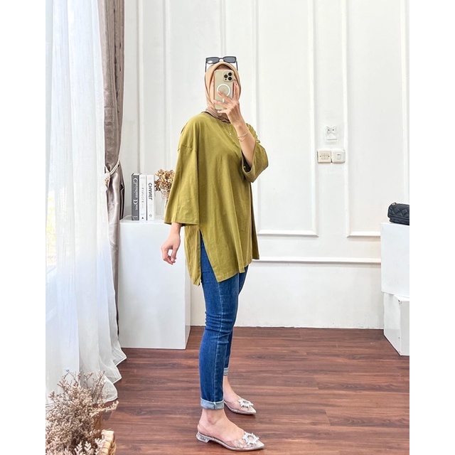 Jual Tunik Kaos Oversize Cella Oversize Top Kaos Oversize Shopee