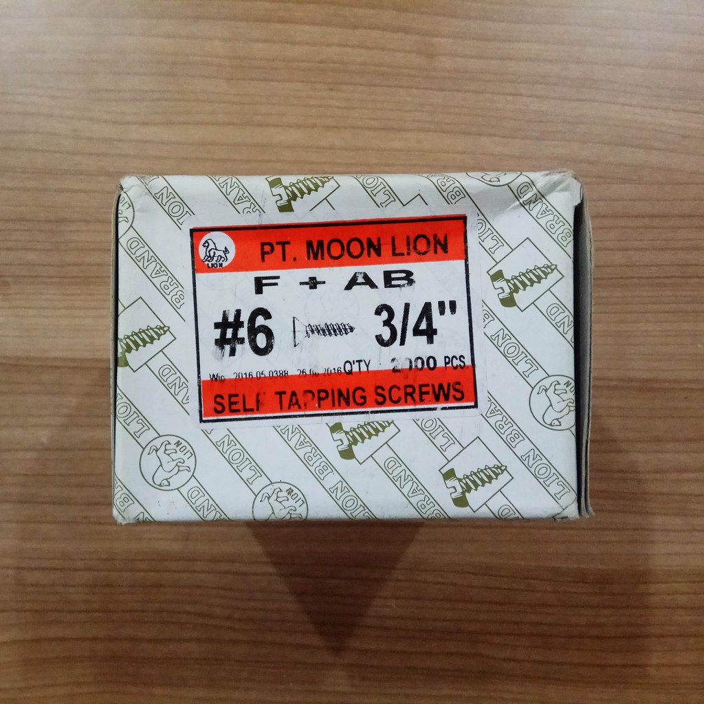 Jual Skrup Tapping Screw FH Sekrup Kepala Rata 6 x 3/4