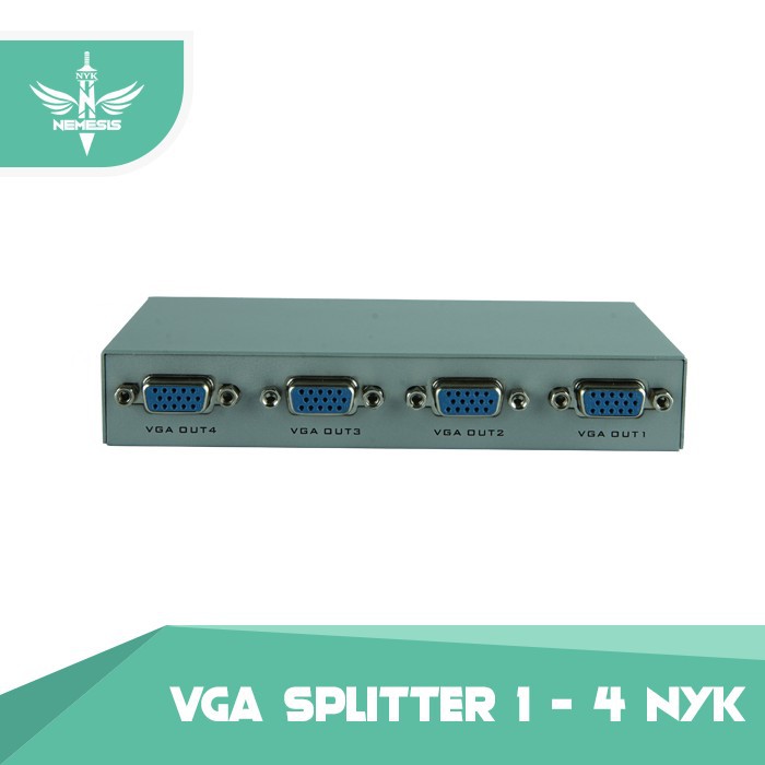 Jual NYK VGA Splitter 4Port 1-4 Port Original | Shopee Indonesia