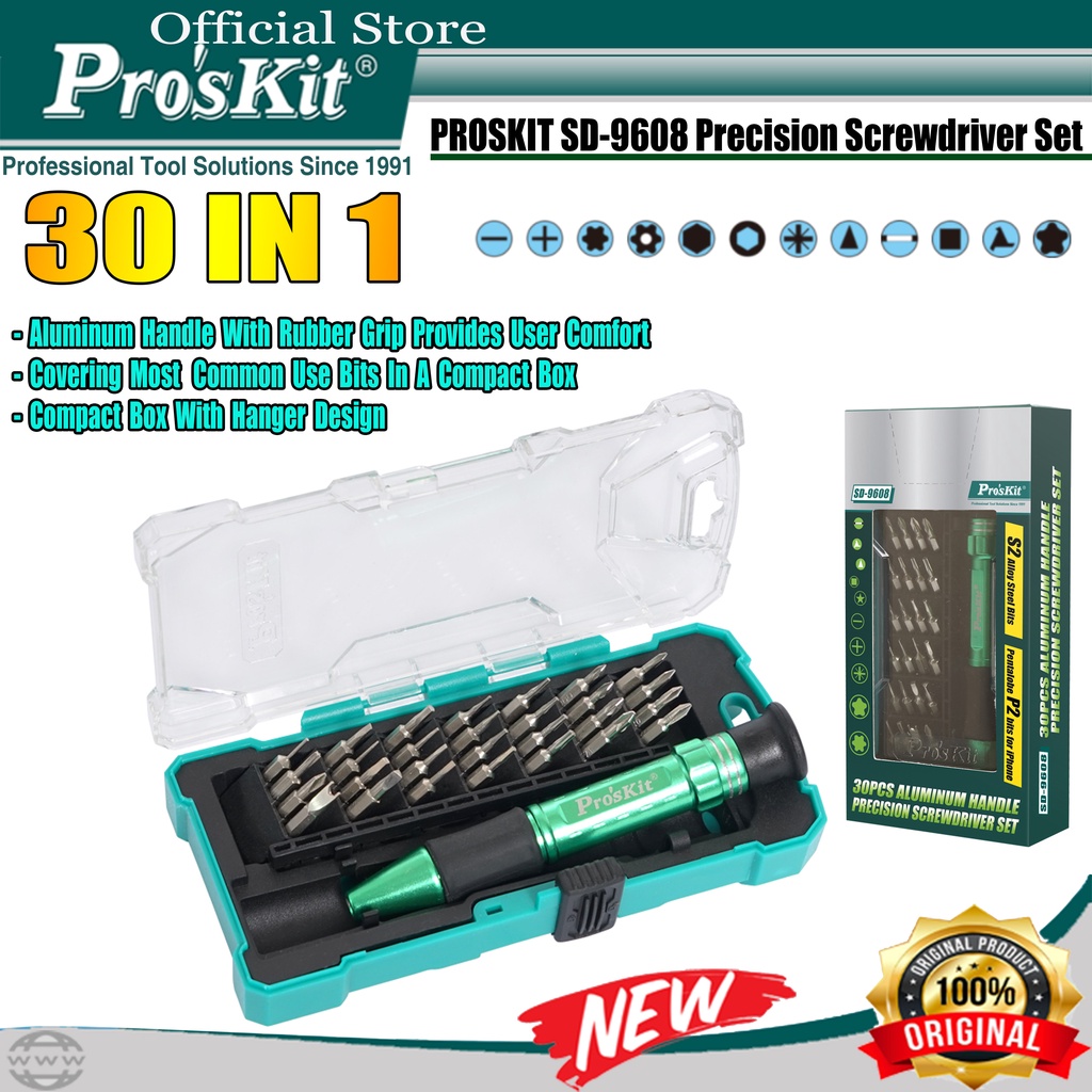 Jual Pro'sKit - Obeng Set 30 Pcs Pro'sKit Sd-9608 Presisi Screwdriver ...