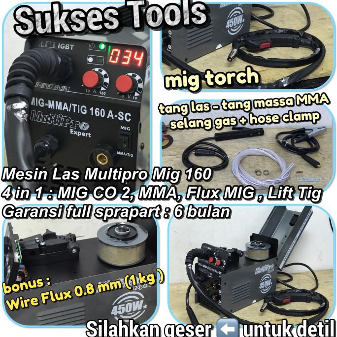 Jual Mesin Las Multipro Flux Mig Co2 Mma Lift Tig 160 A Las Co Tanpa