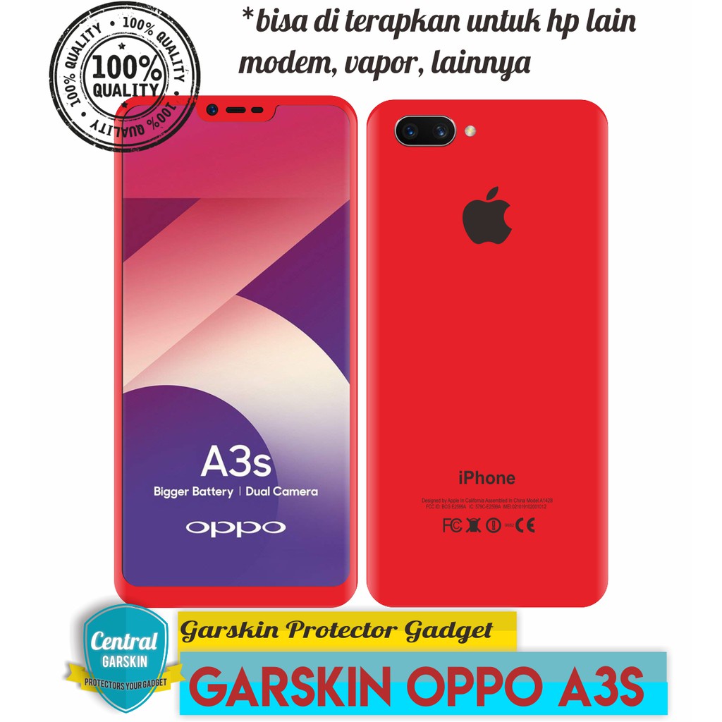 Jual Garskin SKIN Oppo A3s motif iphone Shopee Indonesia