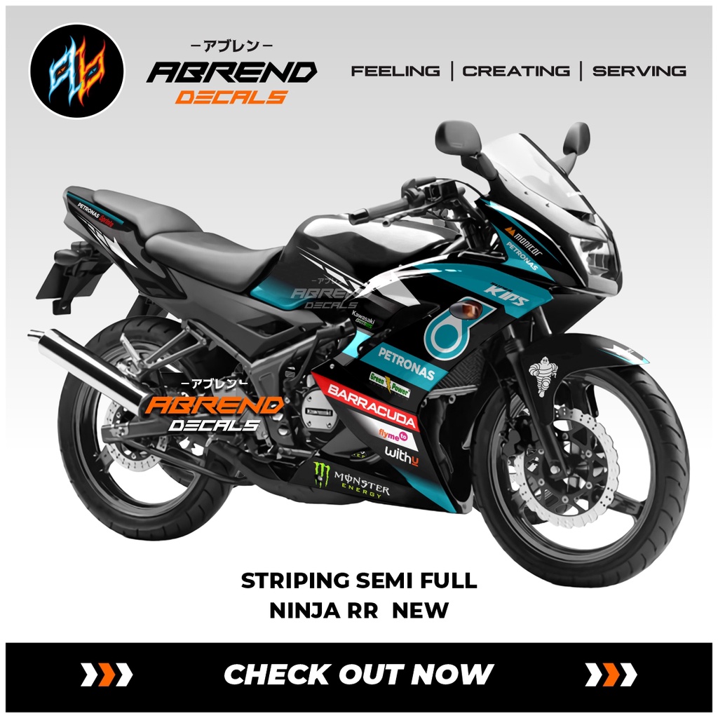 Jual Striping Ninja 150 RR New Petronas / Stiker Motor kawasaki Ninja ...