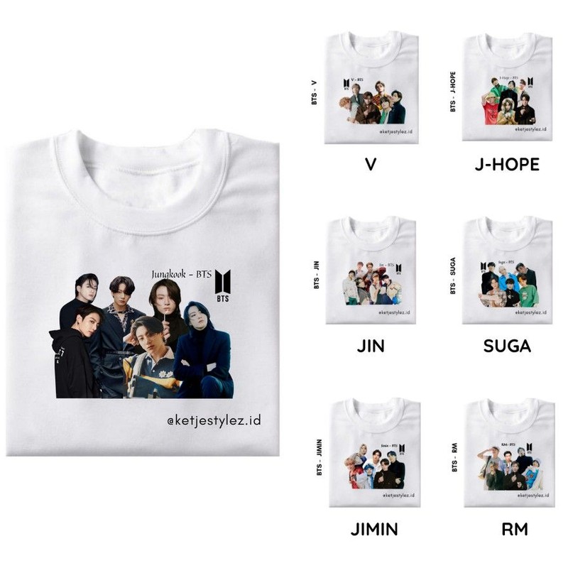 Jual Kaos Custom BTS Army Bangtan Boys BT21 2021 / Idol BTS RM V ...