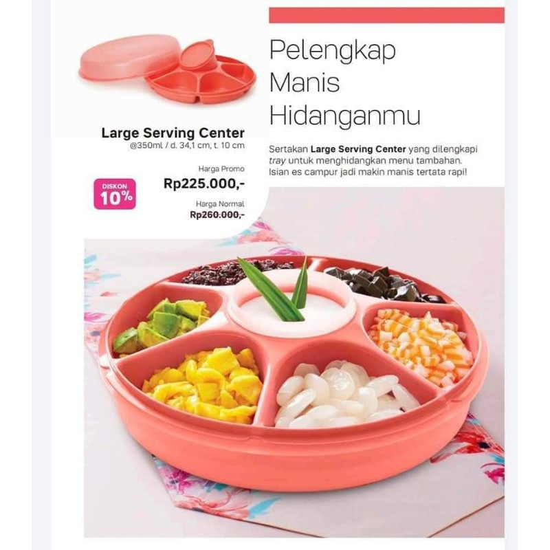 Jual large serving center - Tupperware tempat kue dan minuman murah ...