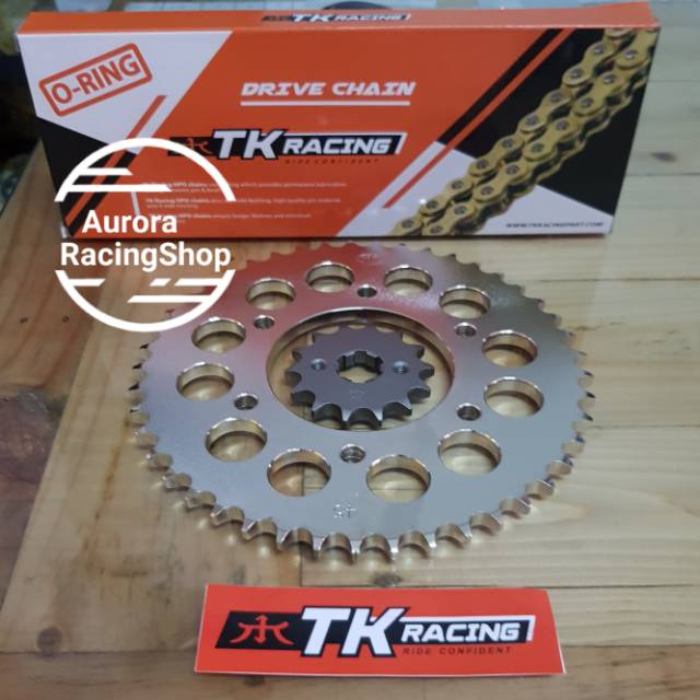 Jual GEAR SET TK R15 OLD / V2 / XABRE / BYSON & RANTAI TK 428 ORING