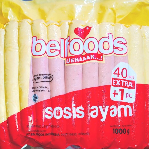 Jual BELFOODS UENAAAK SOSIS AYAM 1KG (ISI 41PCS) | Shopee Indonesia