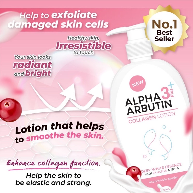 Jual Alpha Arbutin 3 Plus Collagen Body Lotion Handbody Whitening