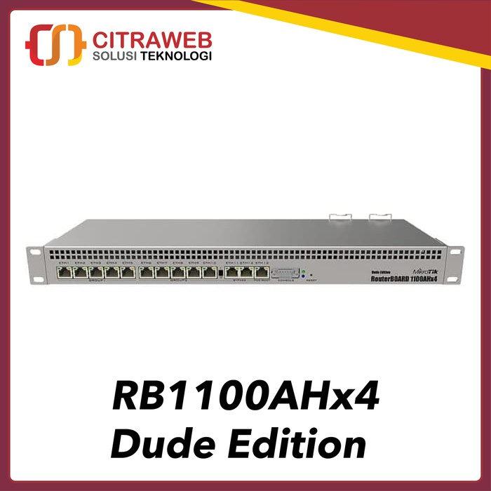 Jual Mikrotik RB1100Dx4 1U Rackmount | RB 1100 AHx4 Dude Edition ...