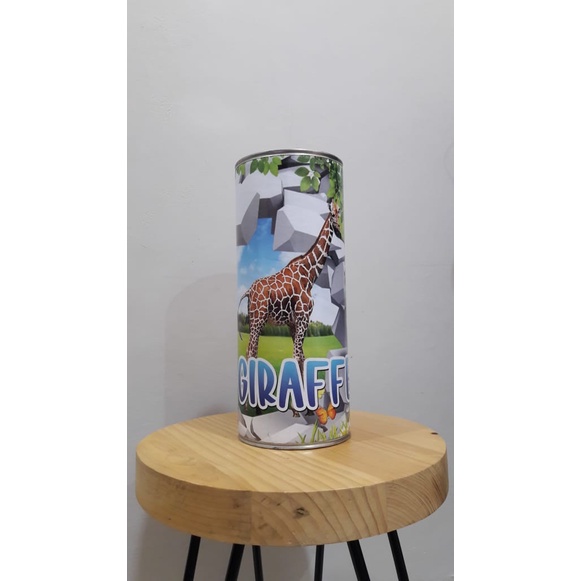 Jual Celengan Kaleng Anak-Anak Stiker Bergambar / Celengan Tabungan