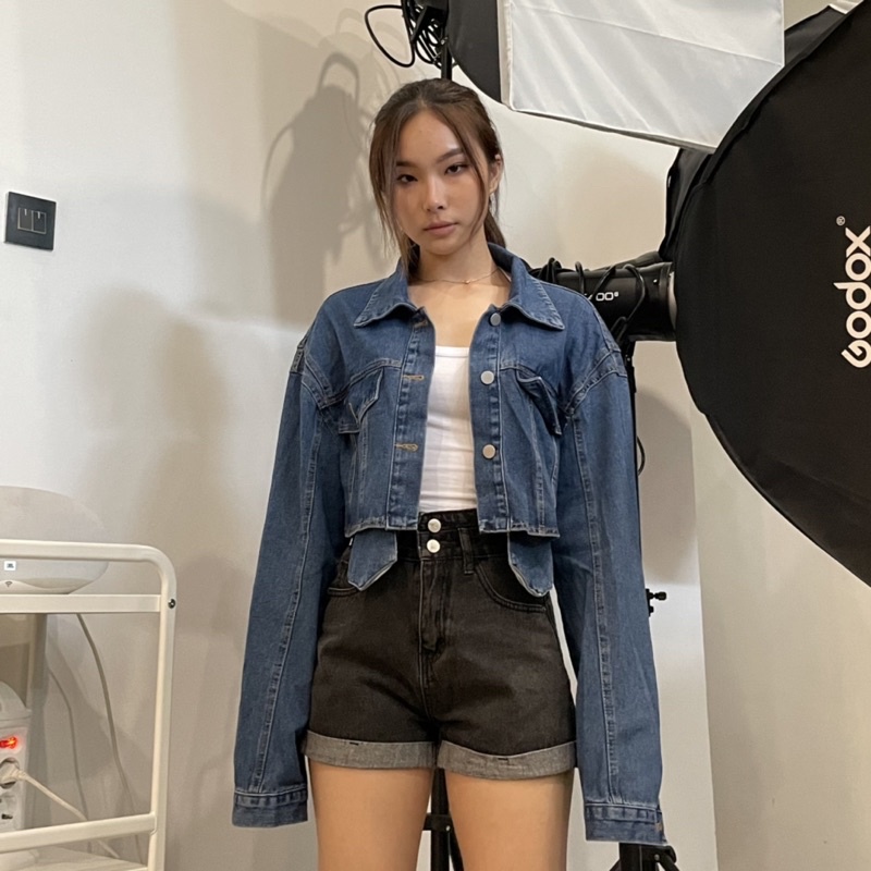 Zoey Black Denim Jacket