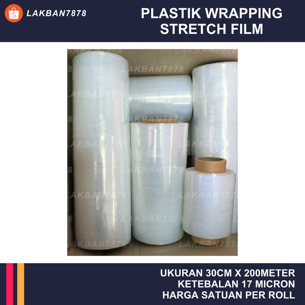 Jual Plastik Wrapping Lilit 30x200 / Wraping / Stretch Film / 30cm X ...