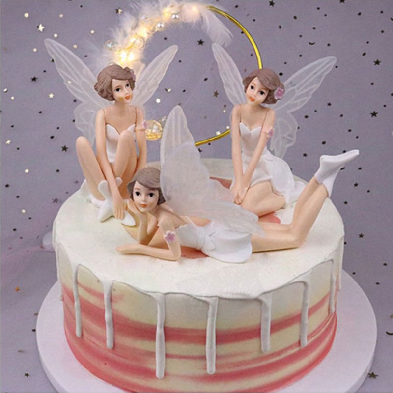 Jual MINIATUR PERI WHITE ANGEL TOPPER KUE | Shopee Indonesia