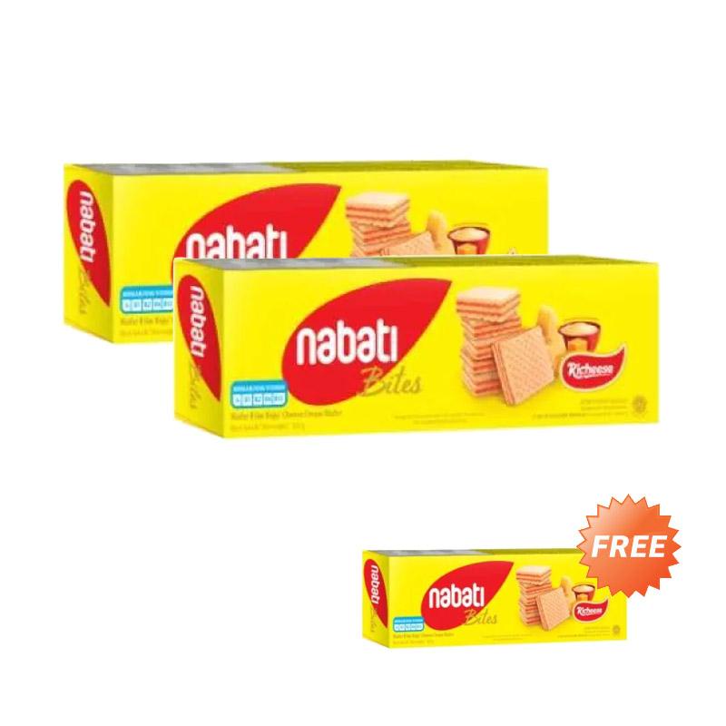 Jual PROMO Paket Wafer Snack Makanan Ringan Richeese Nabati Black Keju ...