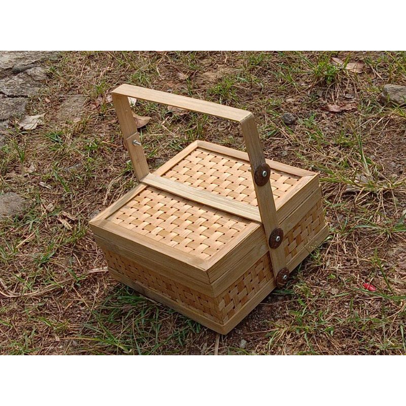 Jual Rantang Bambu Kotak, Rantang Anyaman Bambu , Box Bambu Serbaguna ...