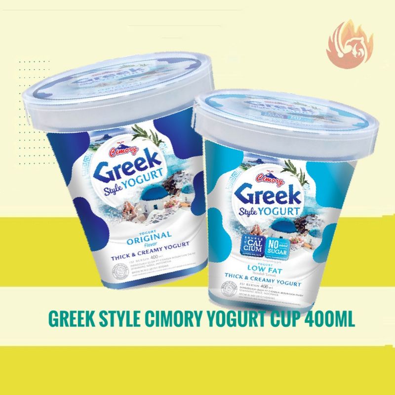 Jual Greek Style Yogurt Cup Cimory Original & Low Fat 400ml Shopee