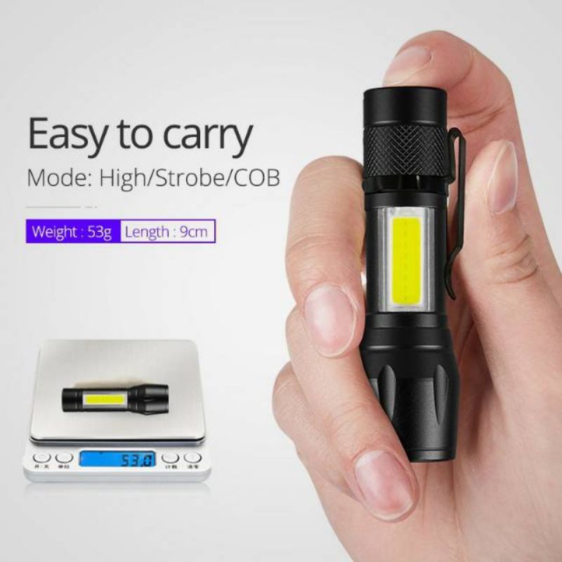 Jual Senter Swat Mini Led COB USB Charger USB Super Terang | Shopee ...