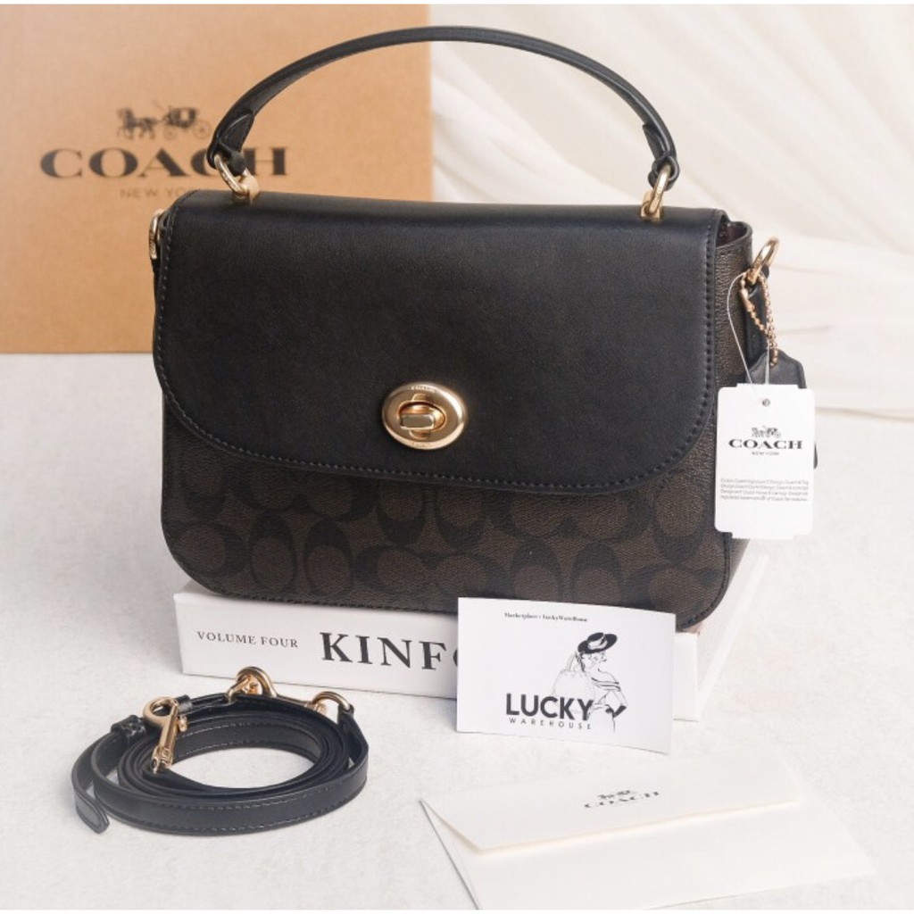 Jual Coach Marlie Top Handle Satchel In Signature Canvas ORIGINAL 100