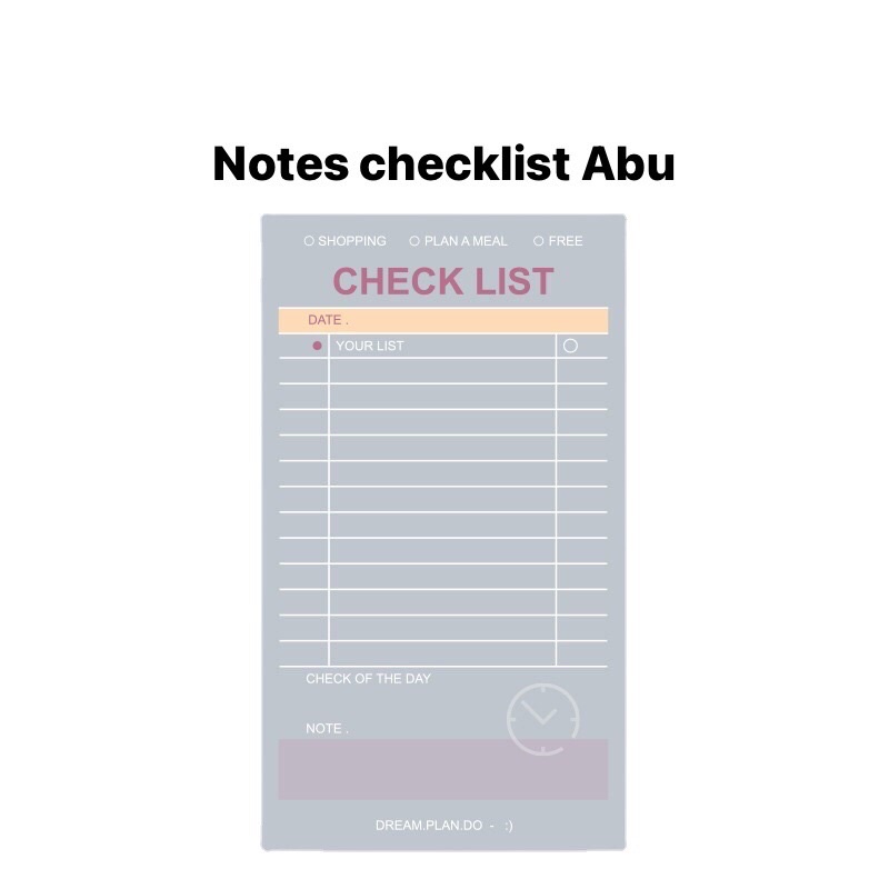Jual NOTES PASTEL MEMO NOTE WEEKLY CHECKLIST | Shopee Indonesia