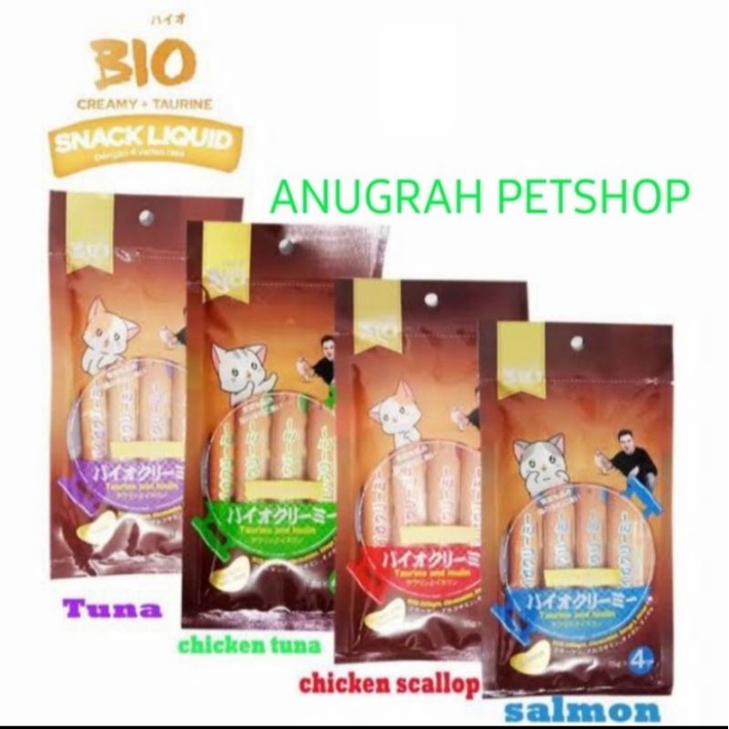 Jual Snack Kucing Bio Creamy Liquid Treats 60gr | Shopee Indonesia