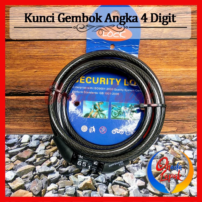 Jual Gembok Sepeda Kecil Rantai 4 Digit Numerik Anti Maling | Shopee ...