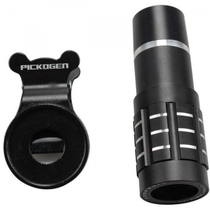 Jual ORI PICKOGEN Universal Lens 12x Zoom Telescope Lensa Clip Jepit ...