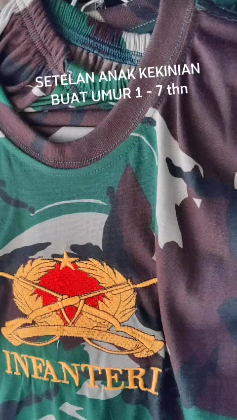 Jual RPM SETELAN Baju anak / kaos Tentara anak Stelan / Kaos TNI anak ...